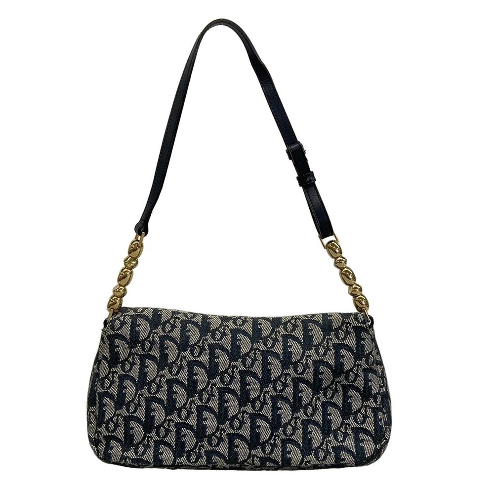 Christian Dior DIOR/ChristianDior Maris Pearl,Trotter Shoulder Bag Navy White - Picture 3 of 15